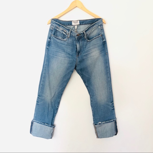Frame Denim Denim - Frame Relaxed Boyfriend Jeans Stone Wash Sz27